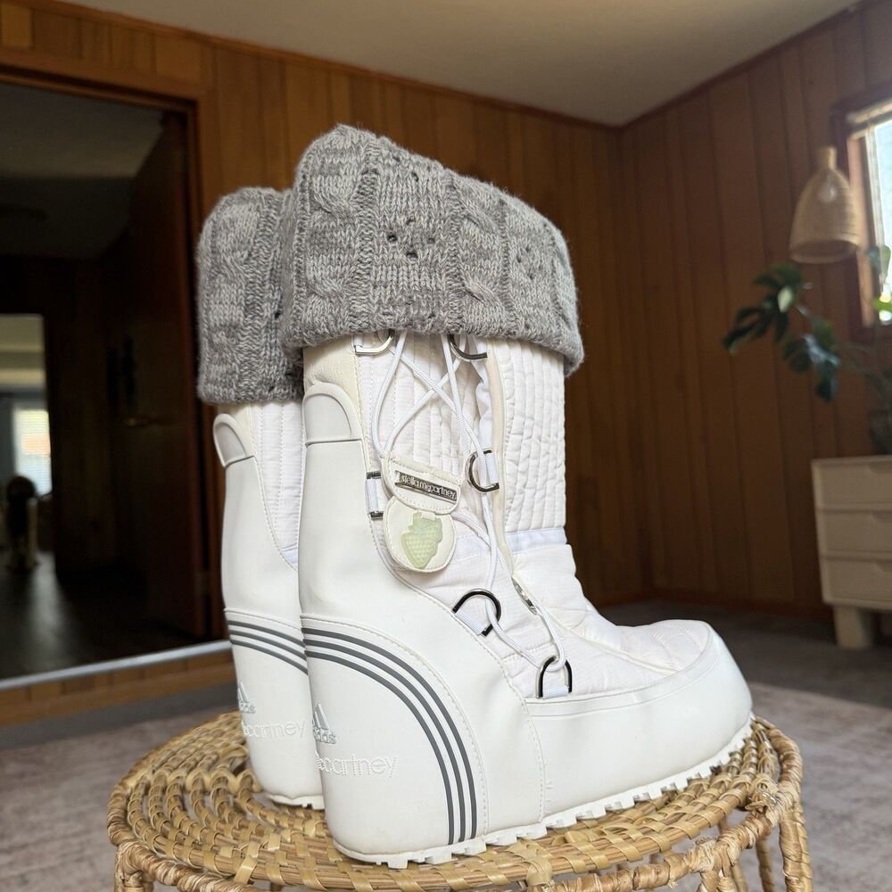 STELLA McCARTNEY adidas TAHSES WINTER BOOT snow Shoes REMOVABLE LINER Sz US 8.5 - Picture 3 of 16